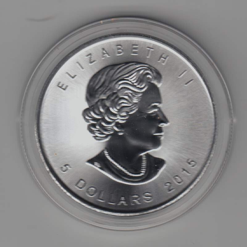  Kanada, Maple Leaf 2015, 1 unze oz Silber   