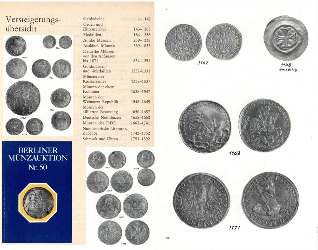  Staatlicher Kunsthandel der DDR / Reihe BERLINER Münzauktion Auktion 50 (1984) Münzen & Medaillen   