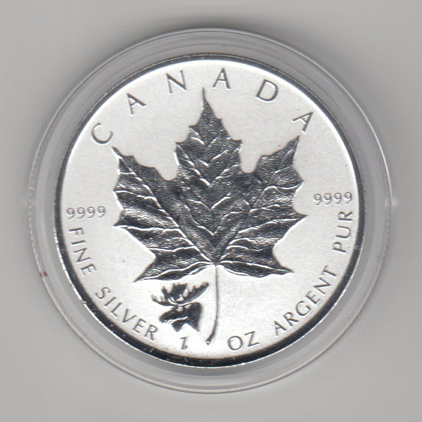  Kanada, Maple Leaf 2017 mit Privy Elch, 1 unze oz Silber   