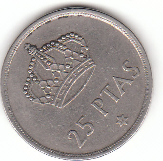  25 Pesetas Spanien 1975*76* (C217)b.   