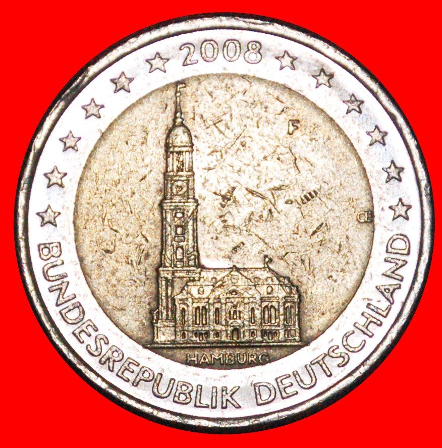 * HAMBURG: DEUTSCHLAND ★ 2 EURO 2008F NICHT ALTE KARTE! OHNE VORBEHALT!