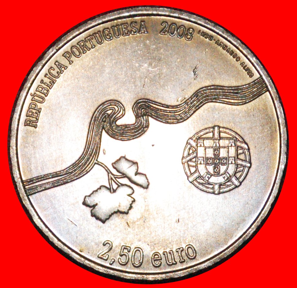 * ALCOHOL PROPAGANDA: PORTUGAL ★ 2 1/2 EURO 2008 UNC MINT LUSTRE! UNCOMMON!★LOW START ★ NO RESERVE!