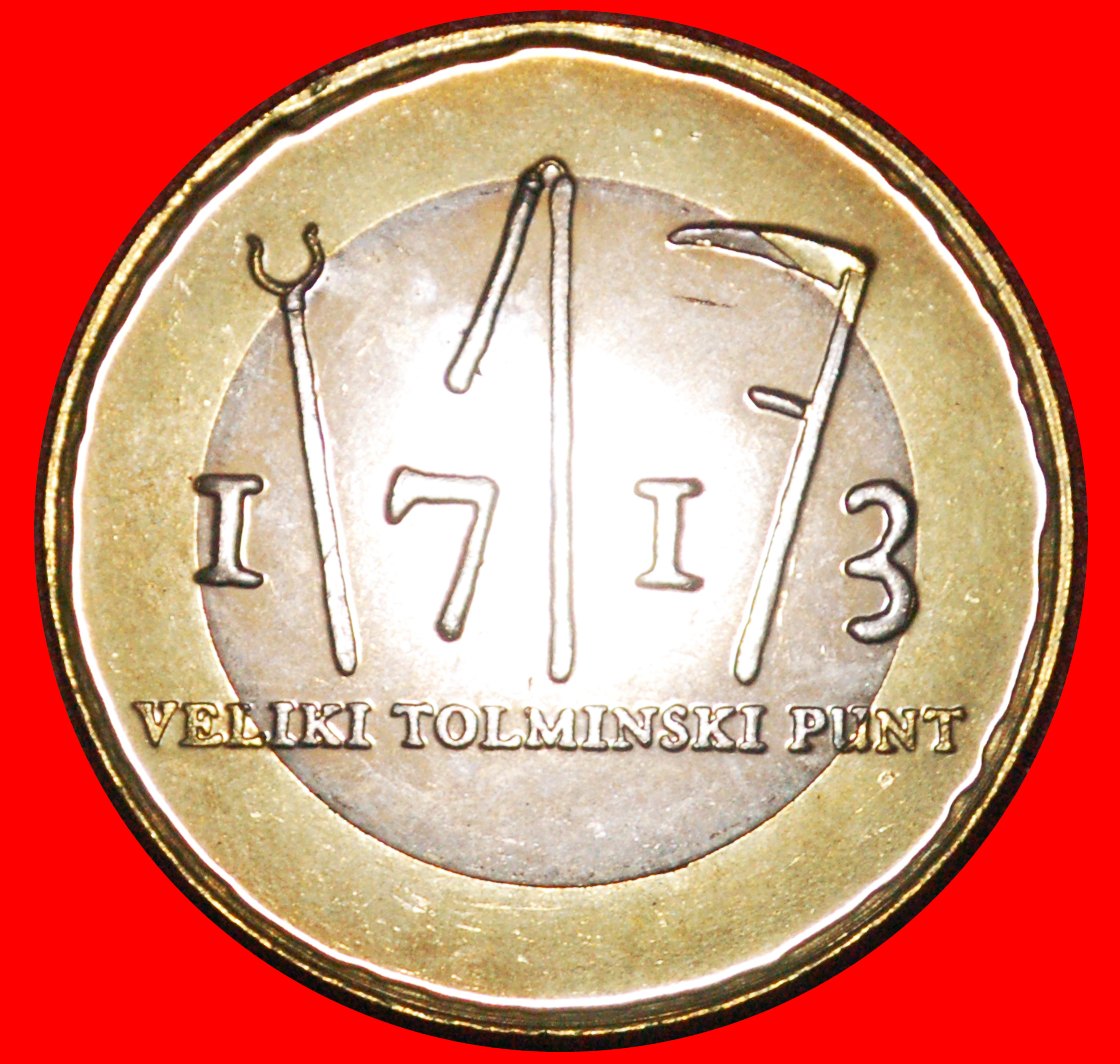  * WAFFE 1713: SLOWENIEN ★ 3 EURO 2013 STG STEMPELGLANZ! UNGEWÖHNLICH BIMETALLISCH! ★OHNE VORBEHALT!   