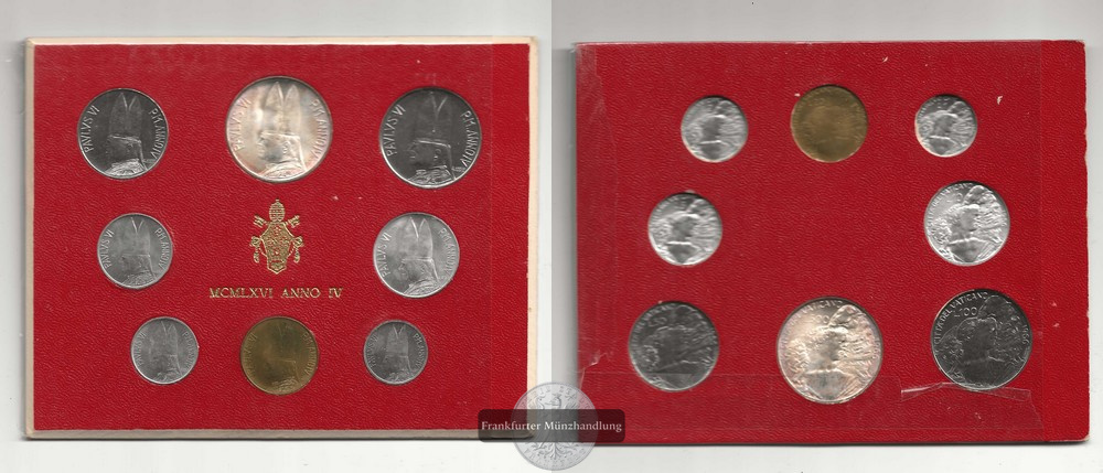  Vatikan  Kursmünzensatz  1966    FM-Frankfurt   
