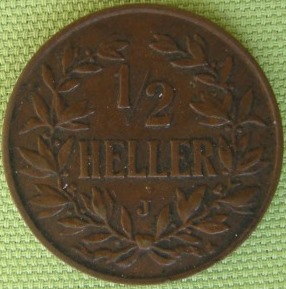  DOA 1/2 Heller 1905 J, Jäger N 715   