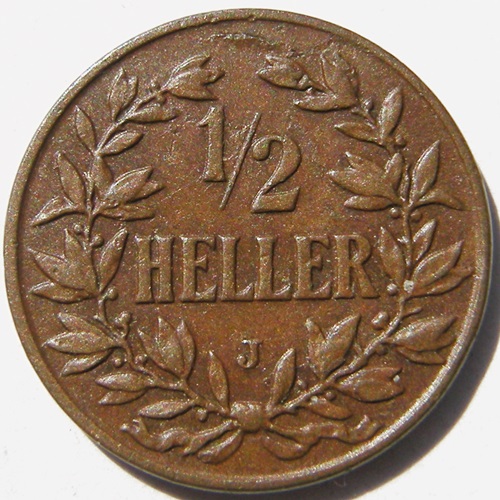  DOA 1/2 Heller 1906 J, Jäger N 715   
