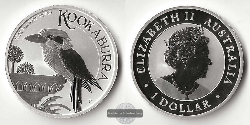  Australien,  1 Dollar  2022  Kookaburra FM-Frankfurt  Feinsilber: 31,1g   