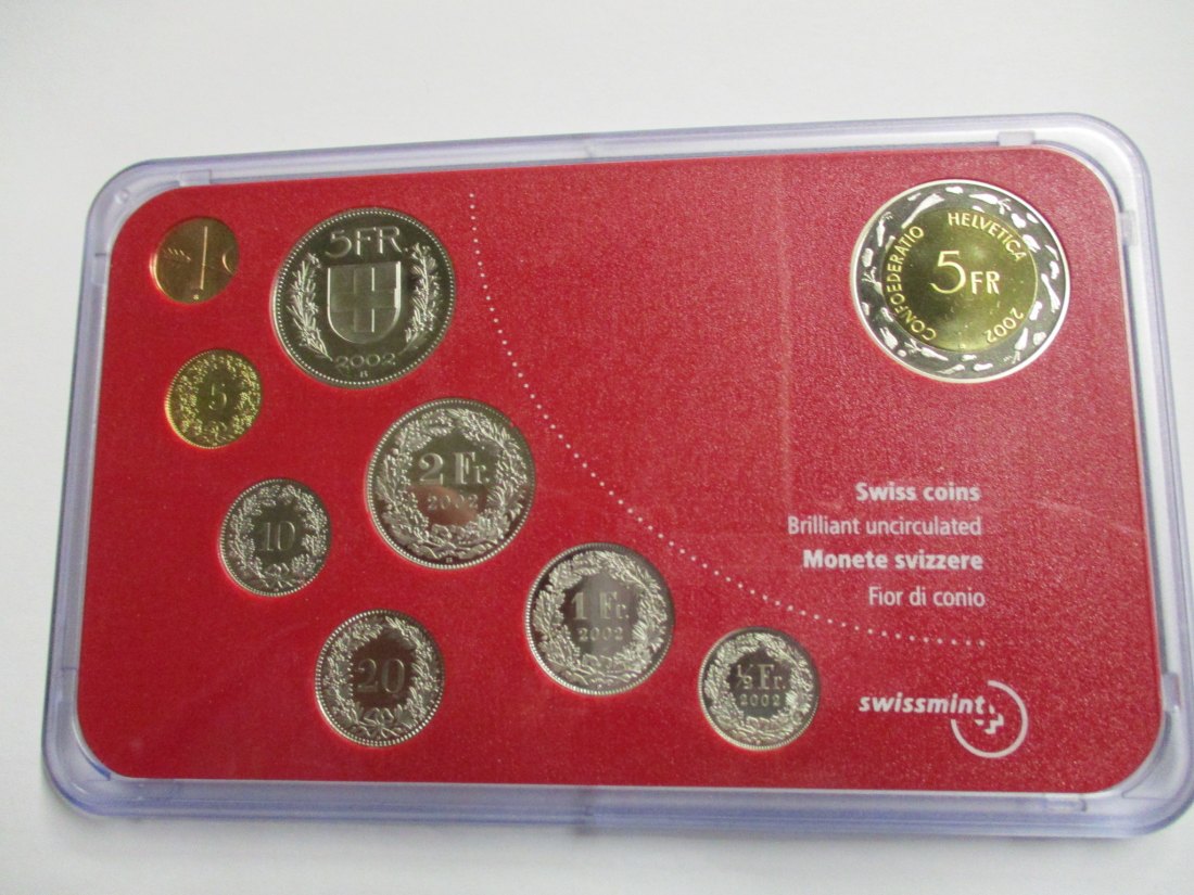  Set Schweizer Münzen 2002 Gedenkmünzen Siehe Foto /U10   