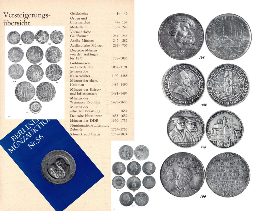  Staatlicher Kunsthandel der DDR / Reihe BERLINER Münzauktion Auktion 56 (1986) Münzen & Medaillen   