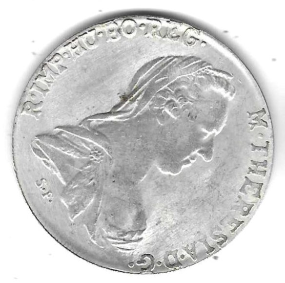  Österreich Maria-Theresien-Taler 1780, NP kein Silber, Randfehler, fast Stempelglanz,   
