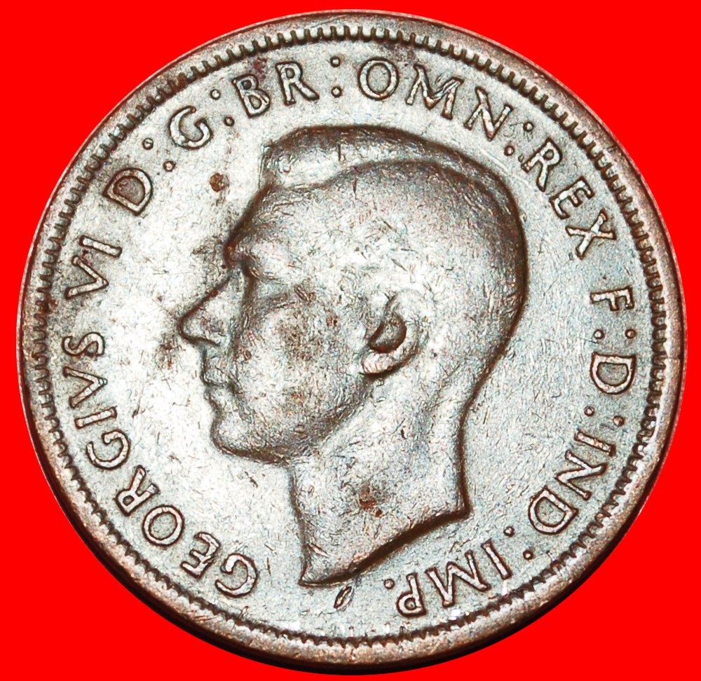  * MELBOURNE (1939-1948): AUSTRALIA★1/2 PENNY 1943 KANGAROO★GEORGE VI 1937-1952★LOW START★NO RESERVE!   