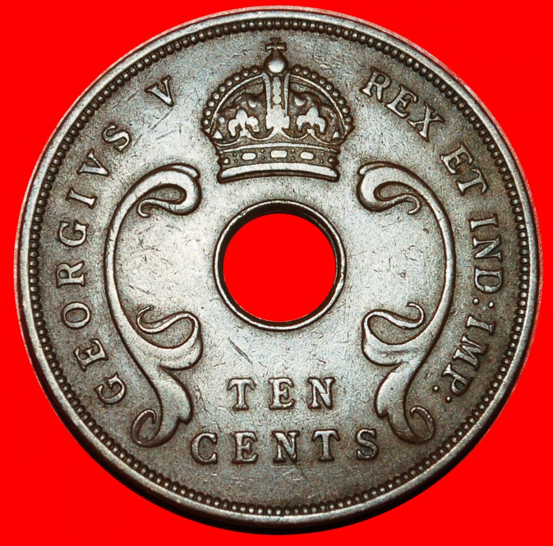  ~ GROSSBRITANNIEN (1921-1936): OSTAFRIKA ★ 10 CENT 1922! GEORG V. (1911-1936)★OHNE VORBEHALT!   