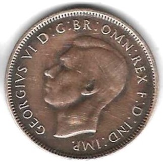  Australien 1/2 Penny 1942, Bro, sehr guter Erhalt, siehe Scan unten   