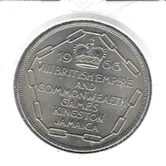  Jamaika 5 Dollar 1966, Cu-Ni, Stempelglanz, siehe Scan unten   