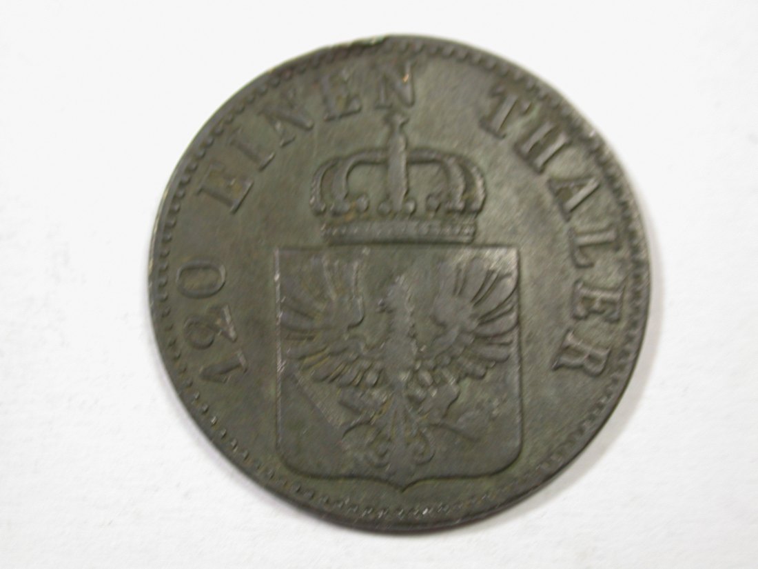  H13  Preussen  3 Pfennig 1847 A in ss+, kl. Rdf.  Originalbilder   