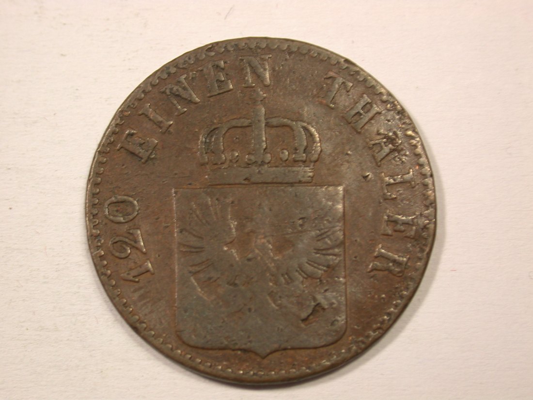  H13  Preussen  3 Pfennig 1850 A in s/s-ss   Originalbilder   