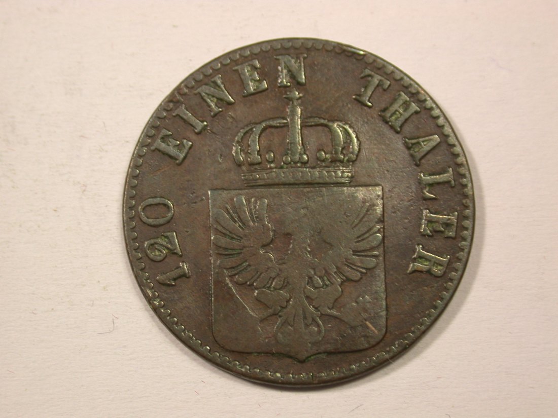  H13  Preussen  3 Pfennig 1855 A in s-ss  Originalbilder   