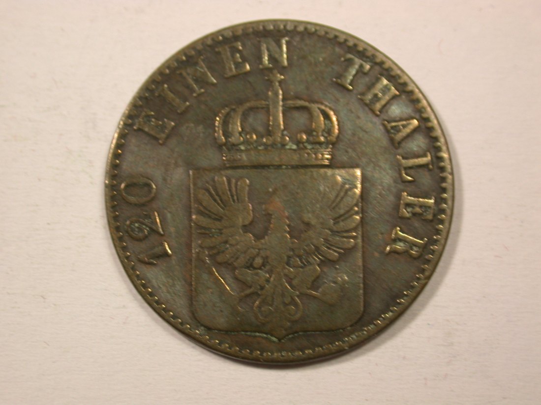  H13  Preussen  3 Pfennig 1856 A in s-ss  Originalbilder   