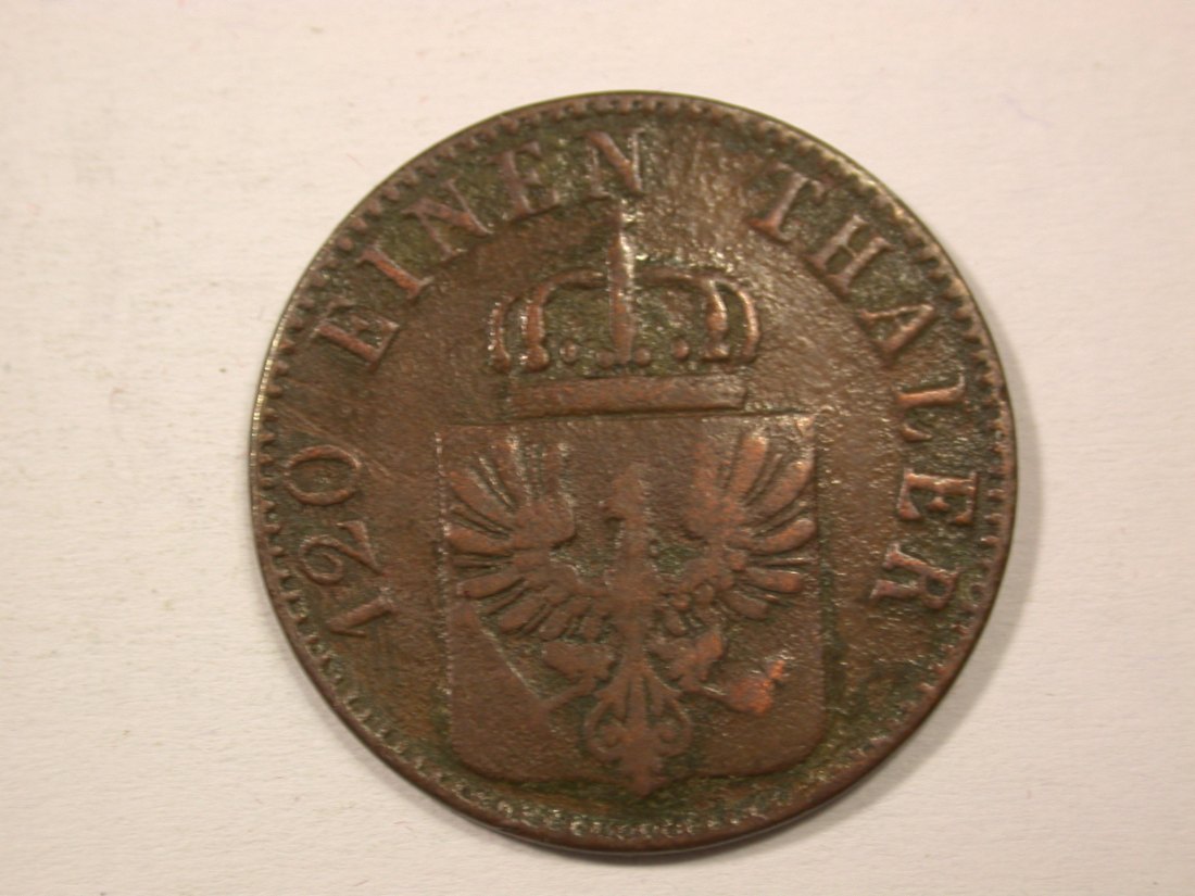  H13  Preussen  3 Pfennig 1857 A in s-ss  Originalbilder   