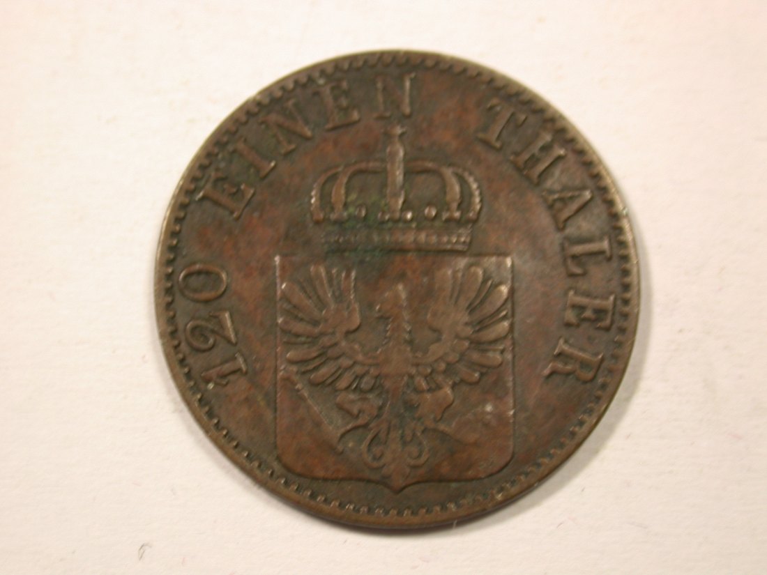  H13  Preussen  3 Pfennig 1860 A in f.ss   Originalbilder   