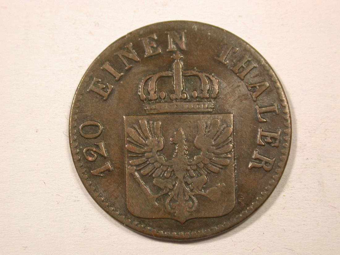  H13  Preussen  3 Pfennig 1848 D in gutem ss   Originalbilder   