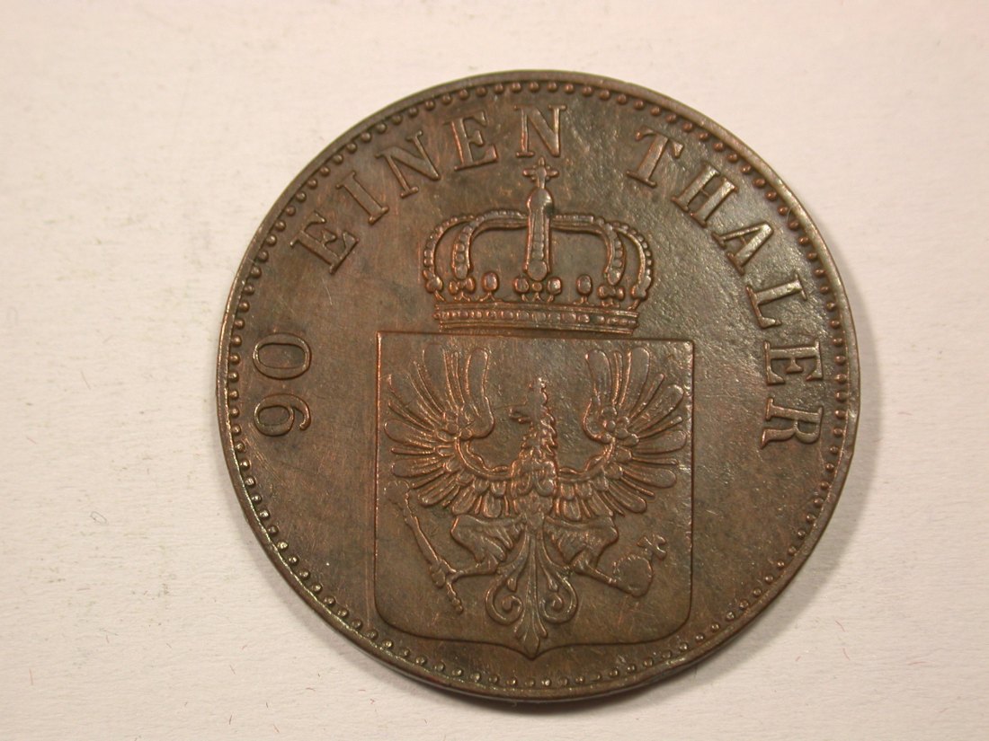  H13  Preussen  4 Pfennig 1852 A in ss/ss+  Originalbilder   