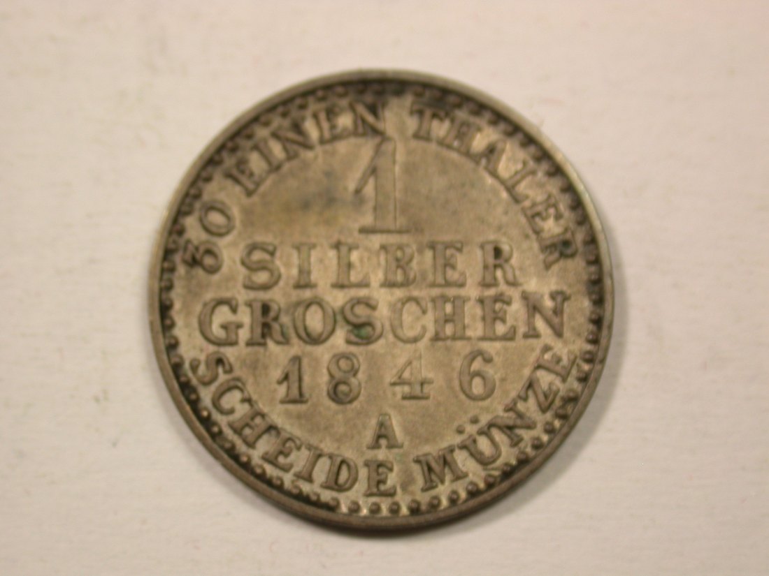  H13  Preussen  1 Silbergroschen  1846 A in ss+  Originalbilder   