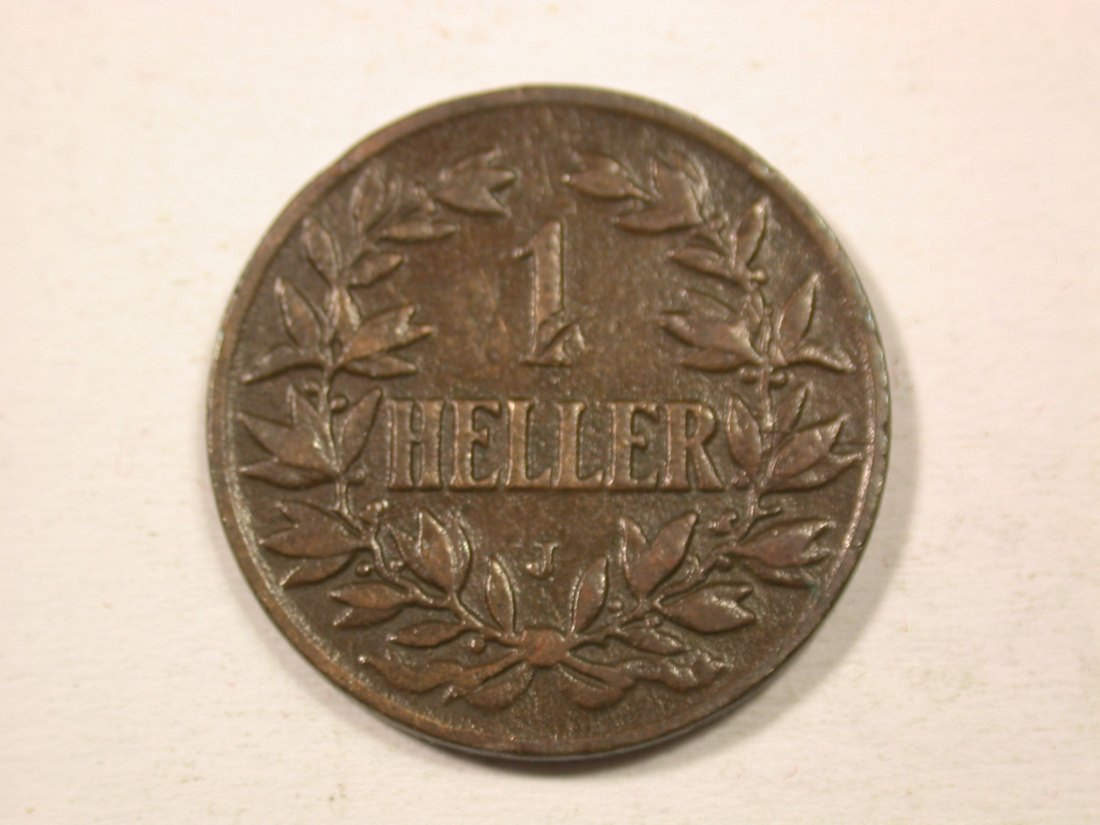 H13 Ostafrika 1 Heller 1910 J in ss/ss+ Originalbilder
