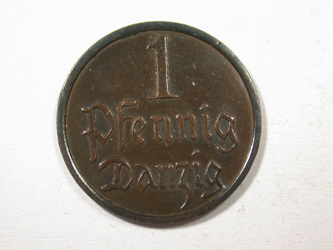  H13  Danzig  1 Pfennig  1937 in ss   Originalbilder   