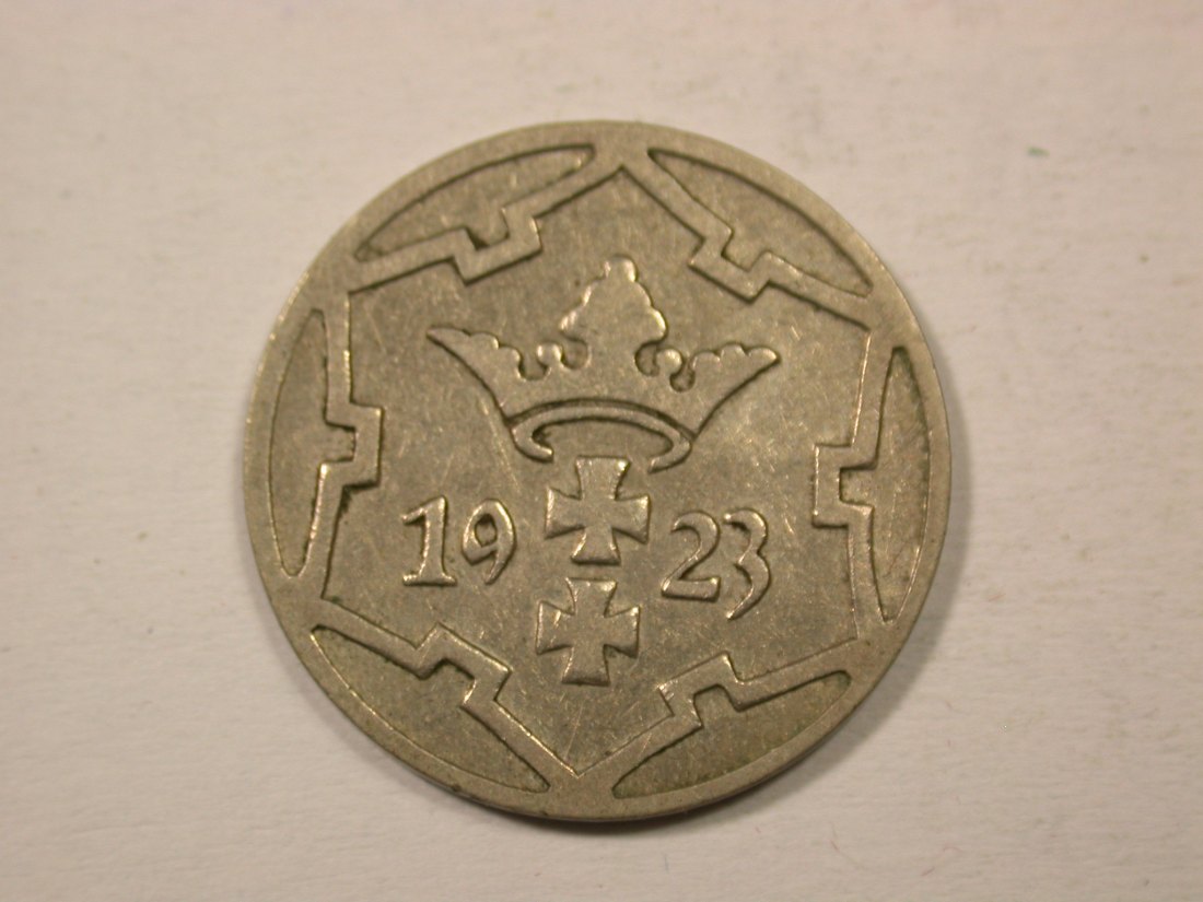  H13  Danzig  5 Pfennig 1923 in ss/ss+   Originalbilder   