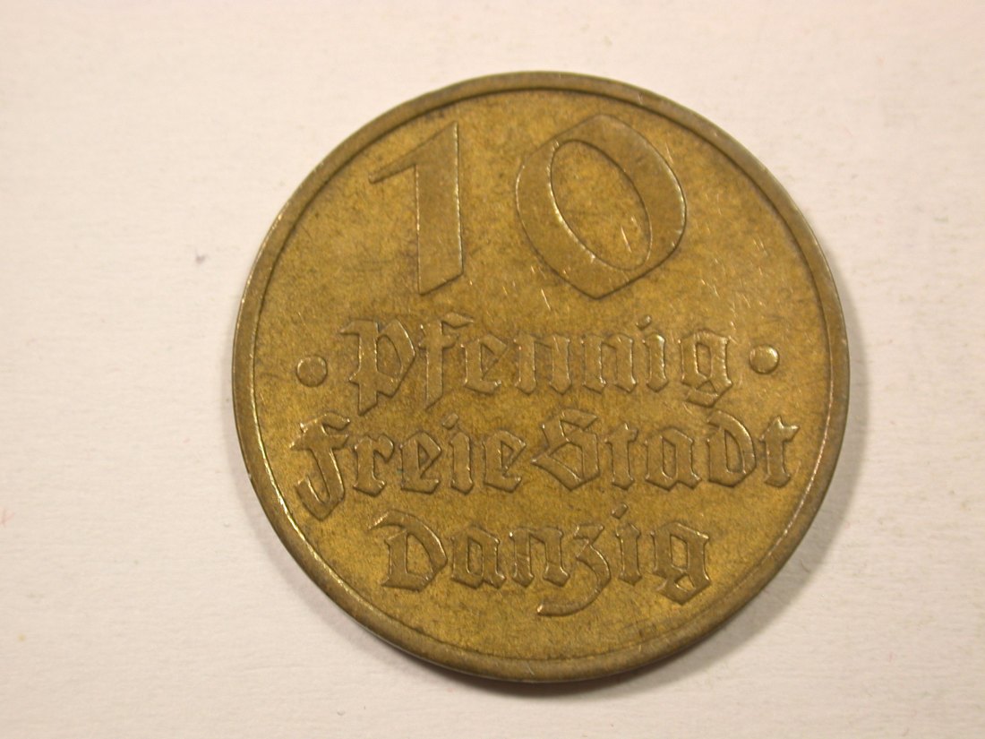 H13 Danzig 10 Pfennig 1932 in ss Originalbilder