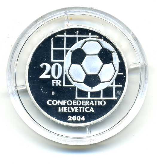  20 Franken 2004 PP Fifa Weltmeisterschaft in Original Kapsel   