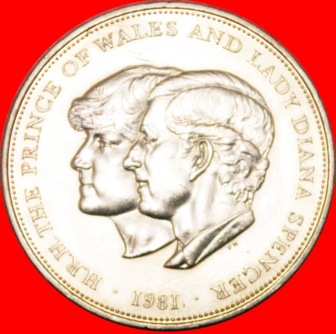  Ⰶ LADY DIANA: GREAT BRITAIN★ 25 NEW PENCE 1981 UNC! ELIZABETH II (1953-2022)★LOW START ★ NO RESERVE!   