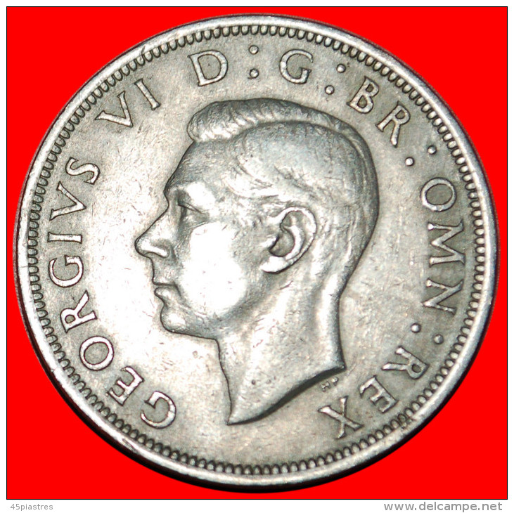  Ⰶ COAT OF ARMS ★ GREAT BRITAIN★ HALF CROWN 1948! GEORGE VI (1937-1952)★LOW START ★ NO RESERVE!   
