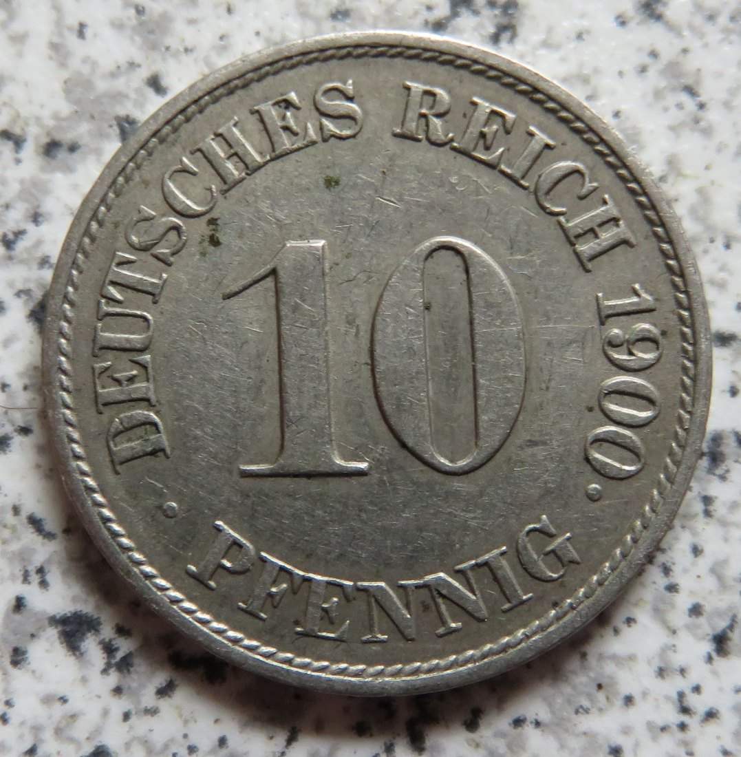  Kaiserreich 10 Pfennig 1900 J   