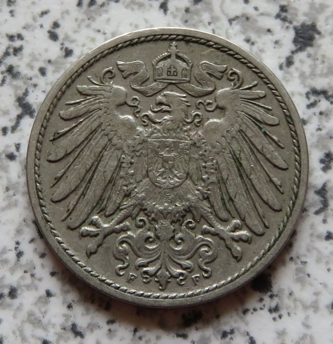  Deutsches Kaiserreich 10 Pfennig 1910 F   