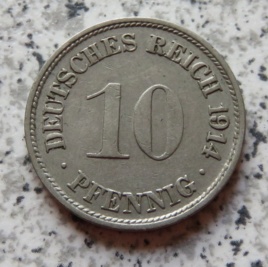  Kaiserreich 10 Pfennig 1914 F   