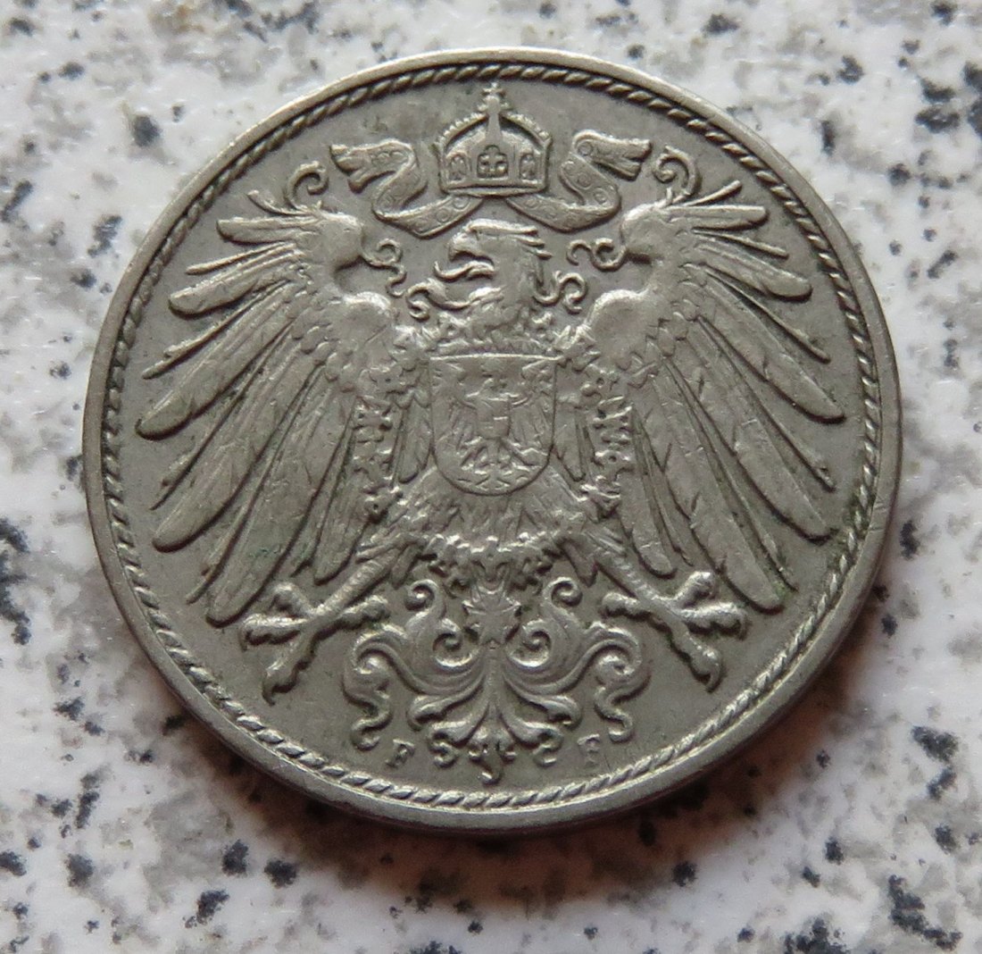  Kaiserreich 10 Pfennig 1914 F   