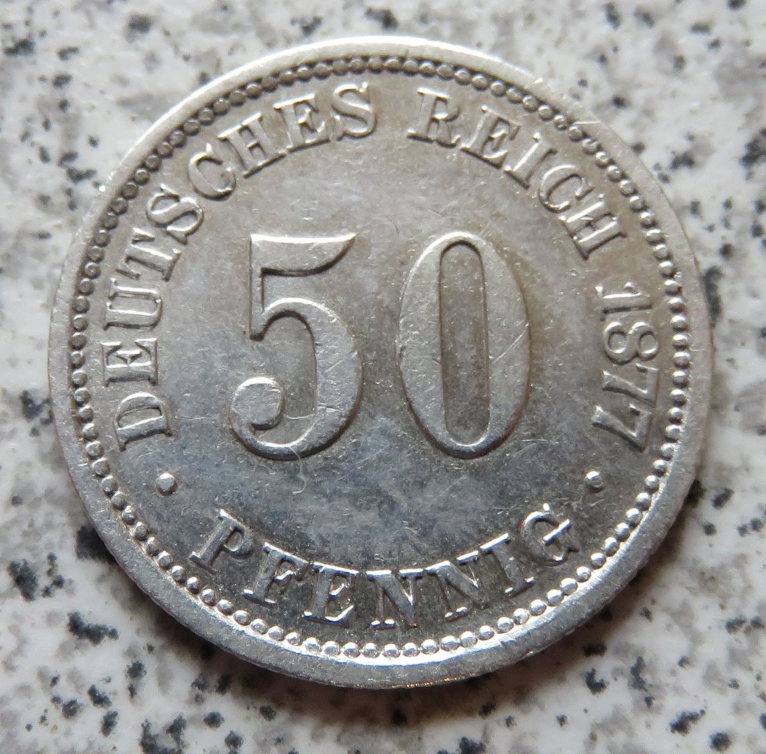  Kaiserreich 50 Pfennig 1877 B   