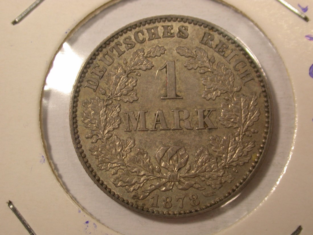 H14 KR 1 Mark 1878 B in gutem vz, hübsche Patina Originalbilder