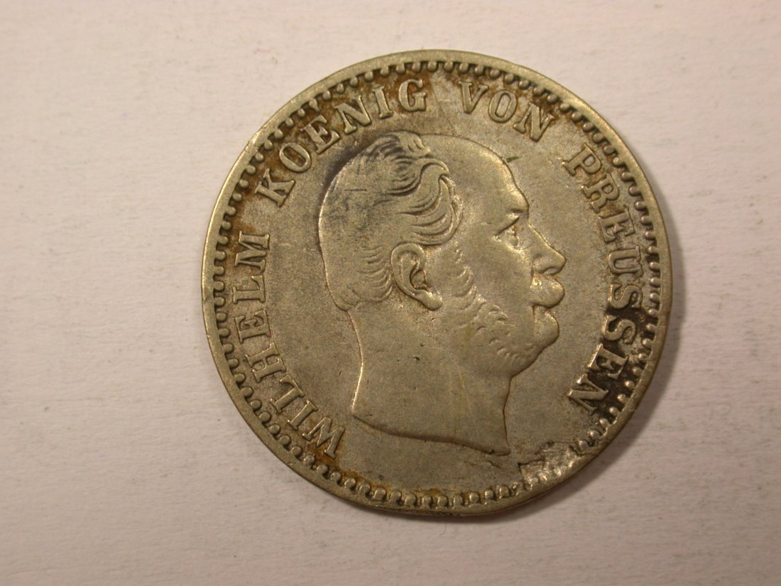  H14  Preussen  2,5 Silbergroschen 1867 A in ss, Rdf. oder Zainende  Originalbilder   