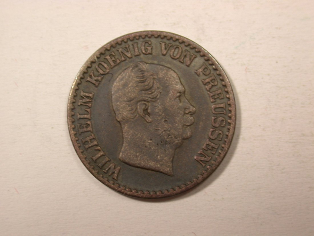  H14  Preussen  1 Silbergroschen 1868 C, ss dunkle Patina  Originalbilder   