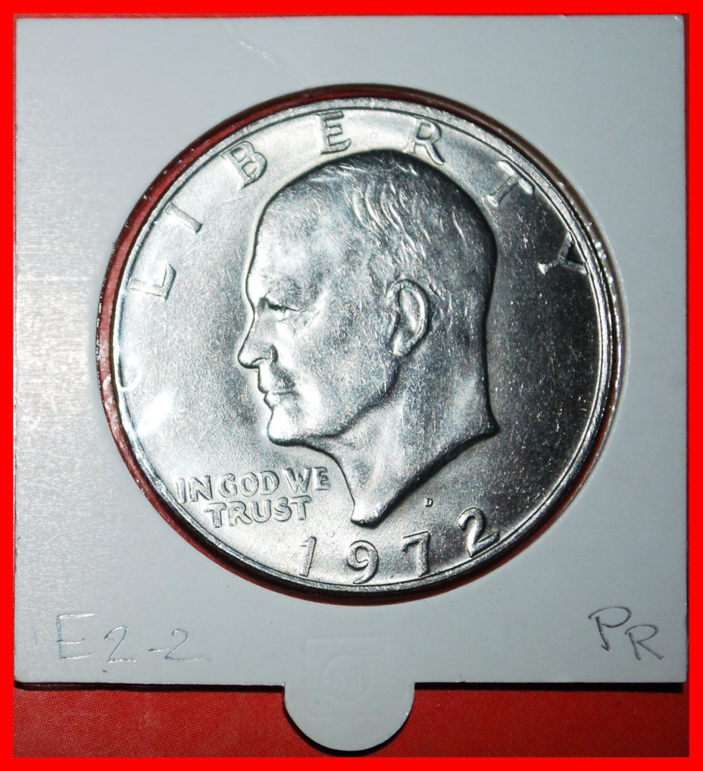  * MOND-DOLLAR (1971-1999): USA ★ 1 DOLLAR 1972D! EISENHOWER (1890-1969)! IN PACKUNG ★OHNE VORBEHALT!   