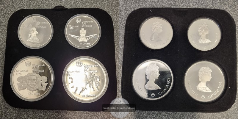  Kanada  5/10 Dollar  1974  1976 Montreal Olympics   FM-Frankfurt  Feinsilber: 134,88g   