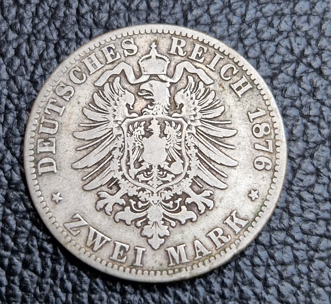  2 Mark 1876 A Preussen Wilhelm Silber Jaeger 96 XXL Bilder   