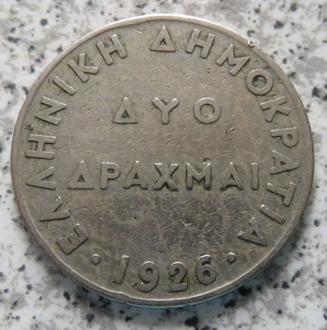  Griechenland 2 Drachmen 1926   