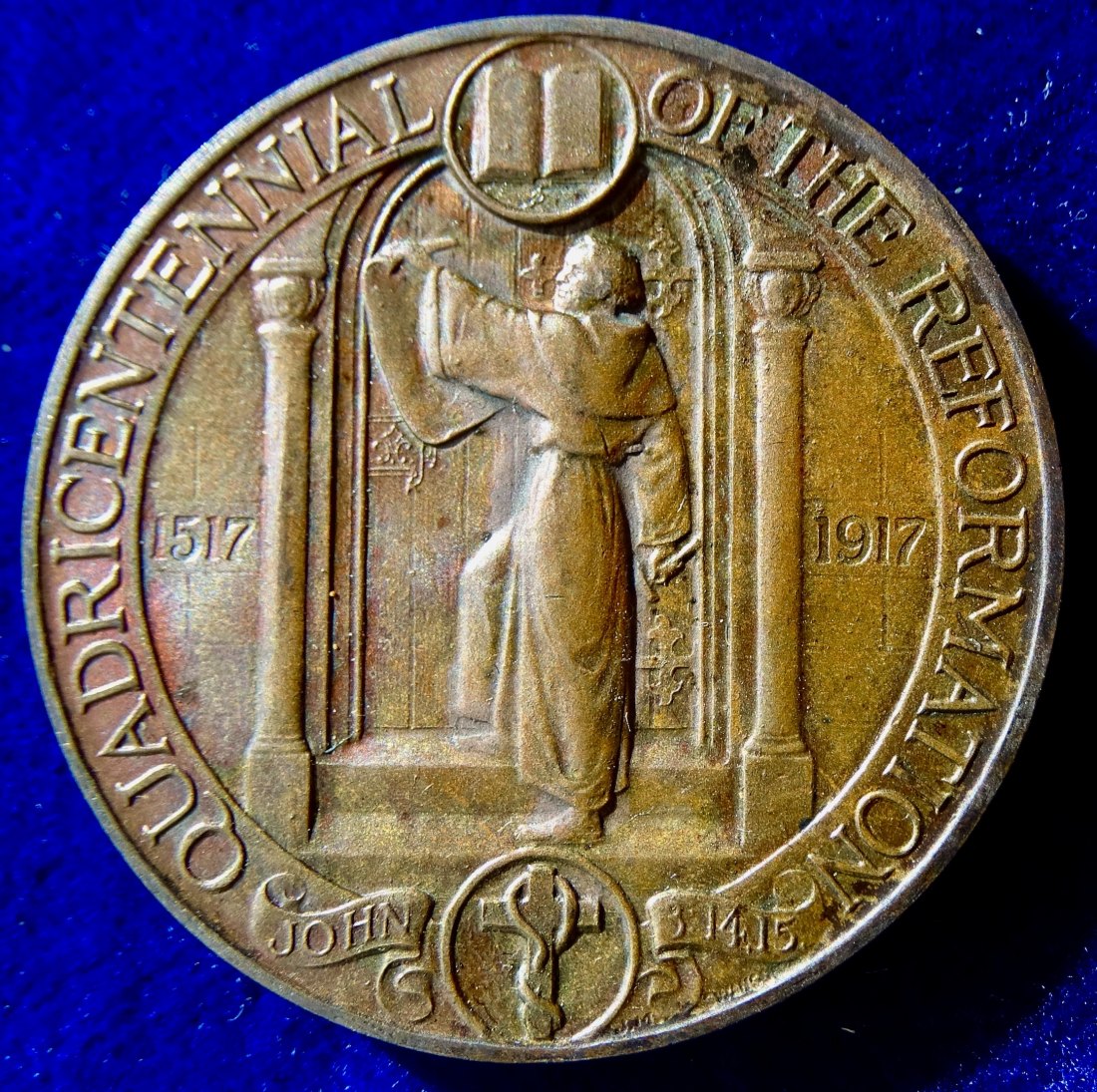  Chicago, USA, 1917 Medaille zur 400-Jahrfeier der Reformation   
