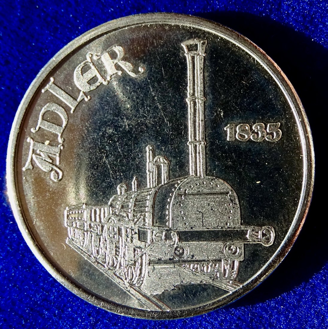  150 Jahre deutsche Eisenbahnen DDR Ministerium für Verkehr Medaille 1985 Berlin   