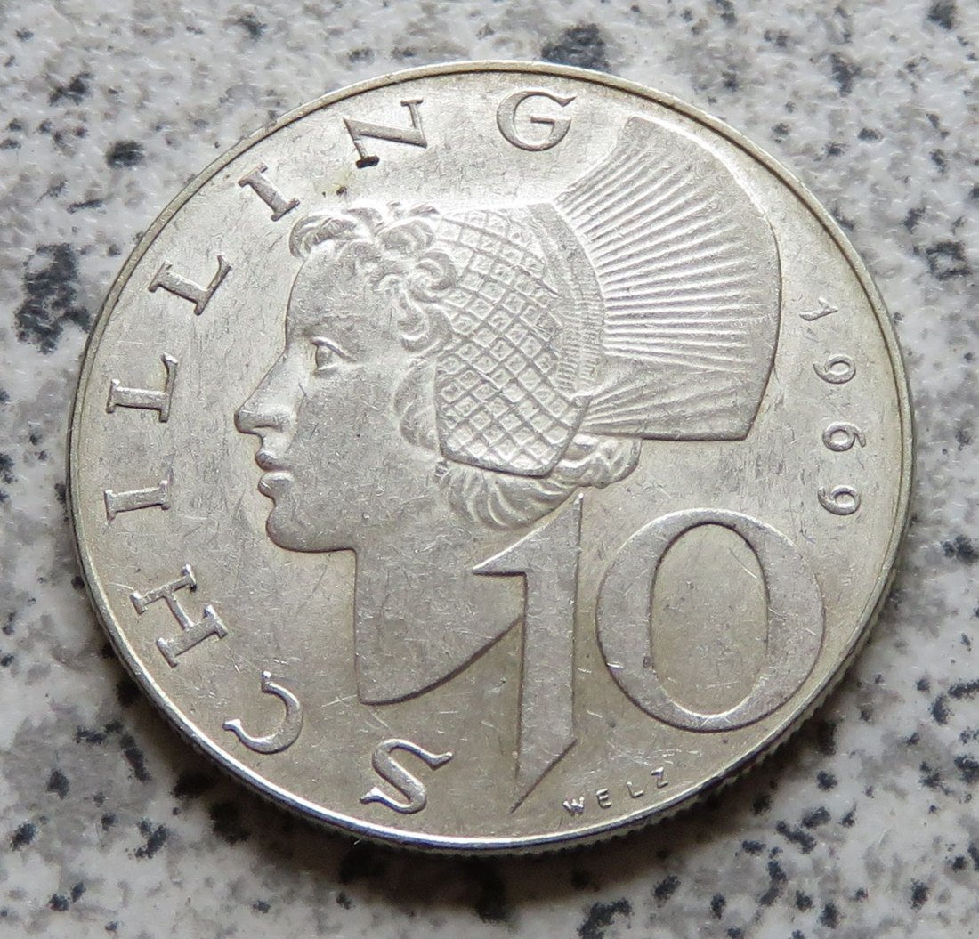  Österreich 10 Schilling 1969   