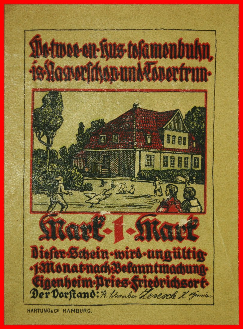  * SCHLESWIG-HOLSTEIN: DEUTSCHLAND PRIES-FRIEDRICHSORT ★ 1 MARK (1922) VZGL KNACKIG!★OHNE VORBEHALT!   